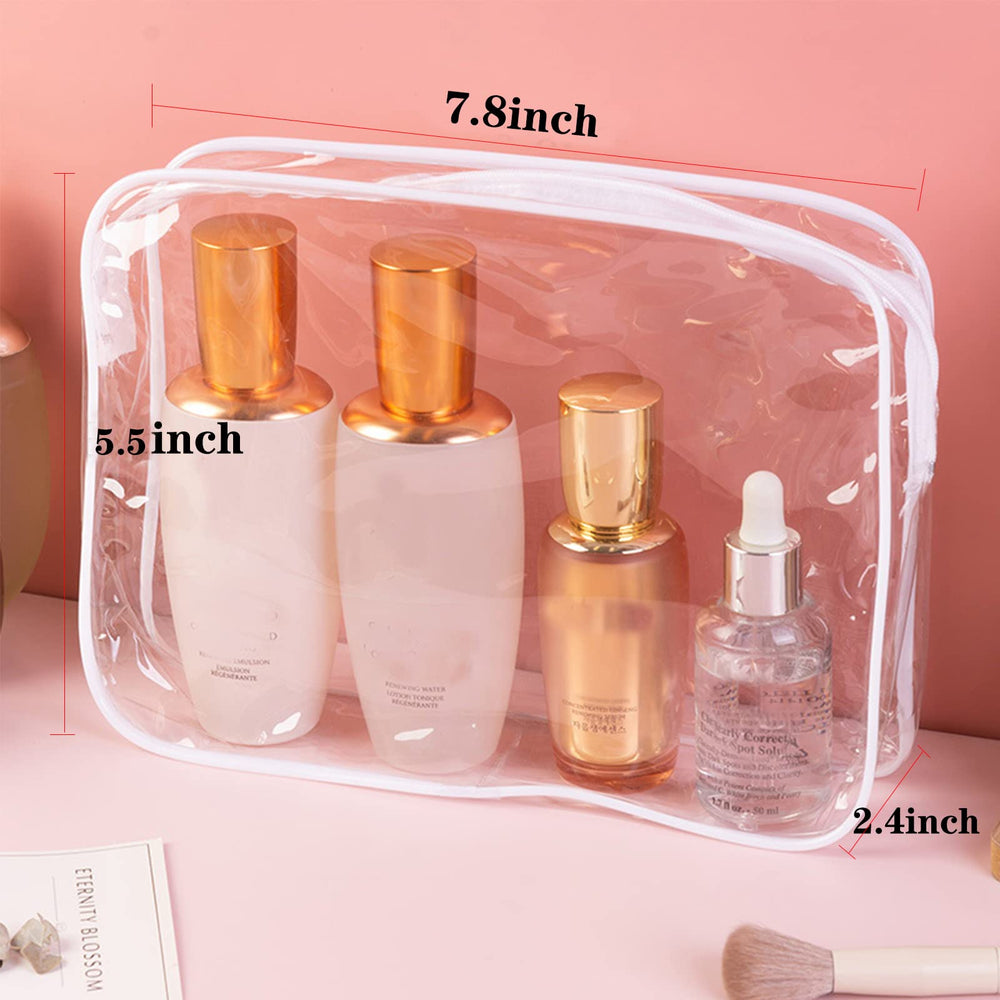Bolsas cosméticas transparentes Tergy con cremallera para maquillaje