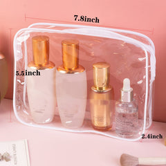 Bolsas cosméticas transparentes Tergy con cremallera para maquillaje