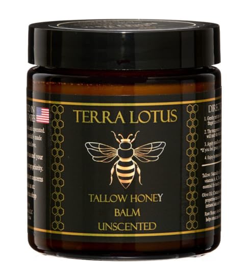 Bálsamo Terra Lotus de grasa de ternera con miel en envase de cuatro onzas para hidratación suave