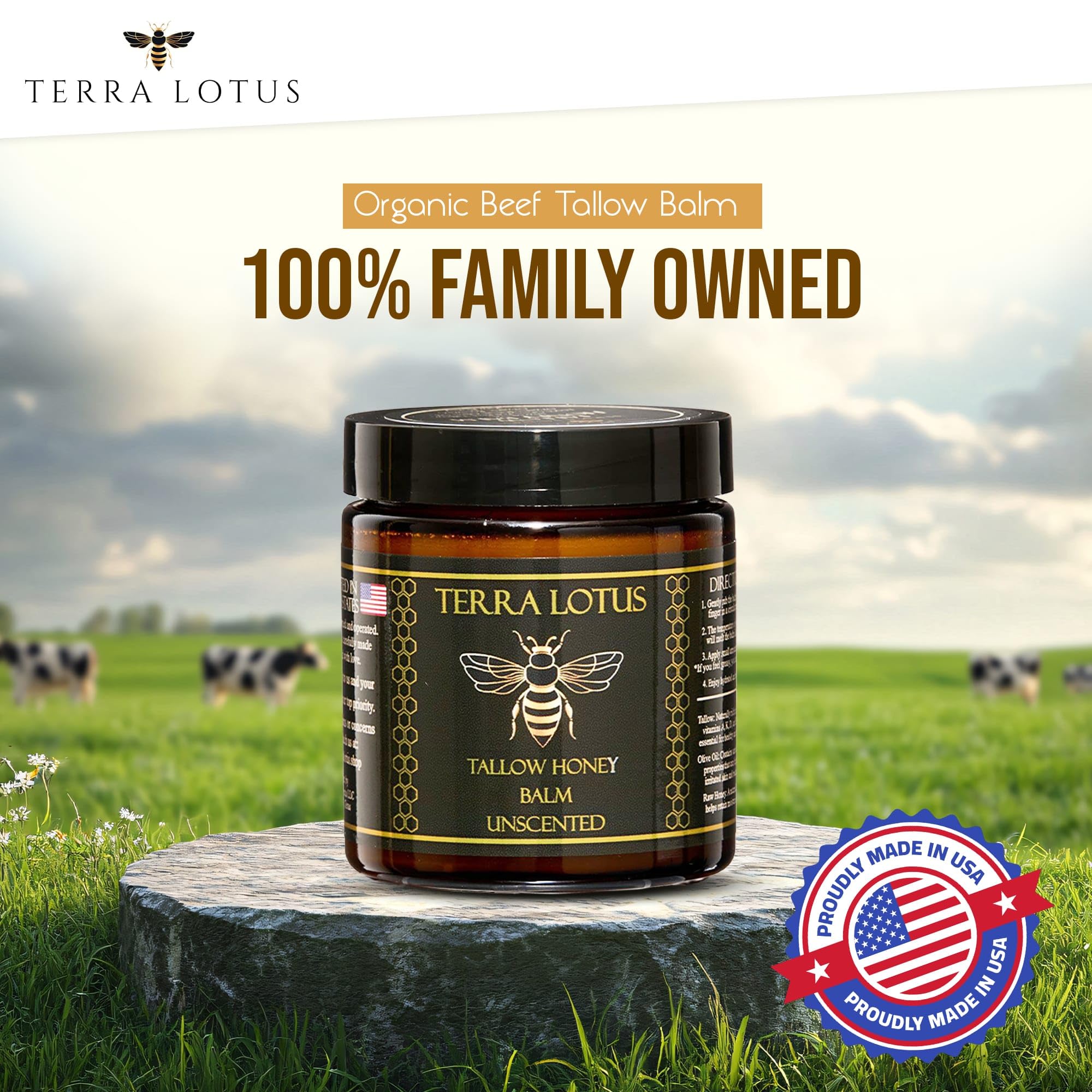 Ingredientes orgánicos: aceite de oliva y grasa de ternera en Terra Lotus
