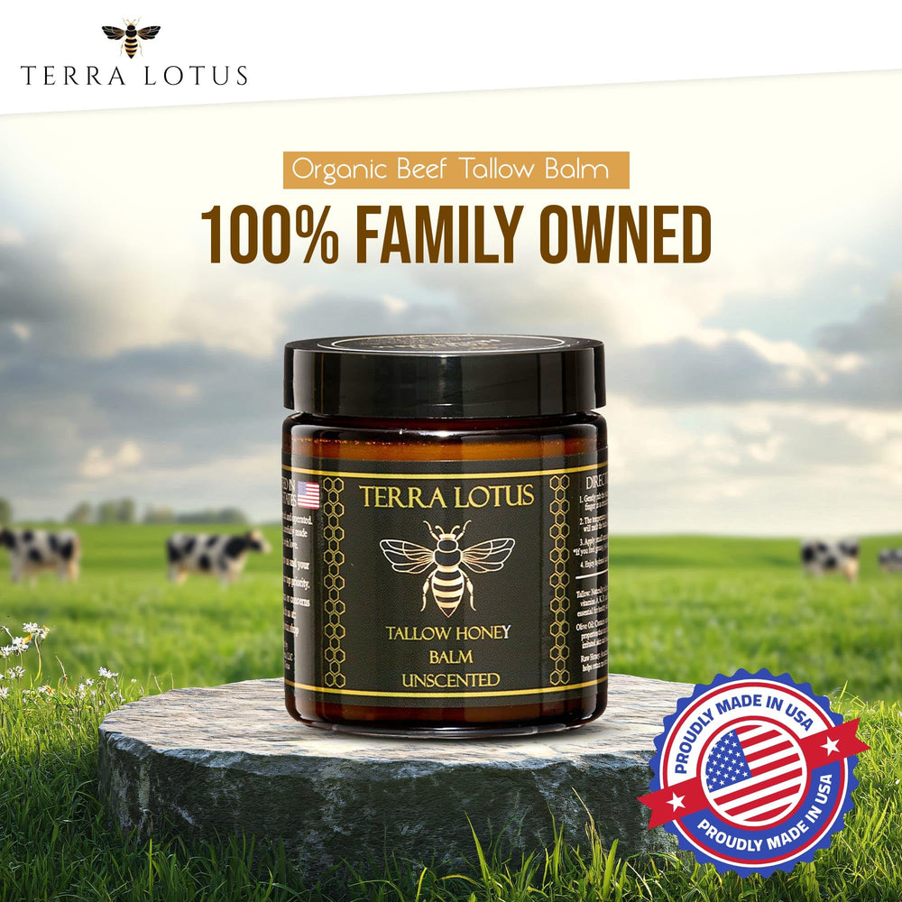 Ingredientes orgánicos: aceite de oliva y grasa de ternera en Terra Lotus