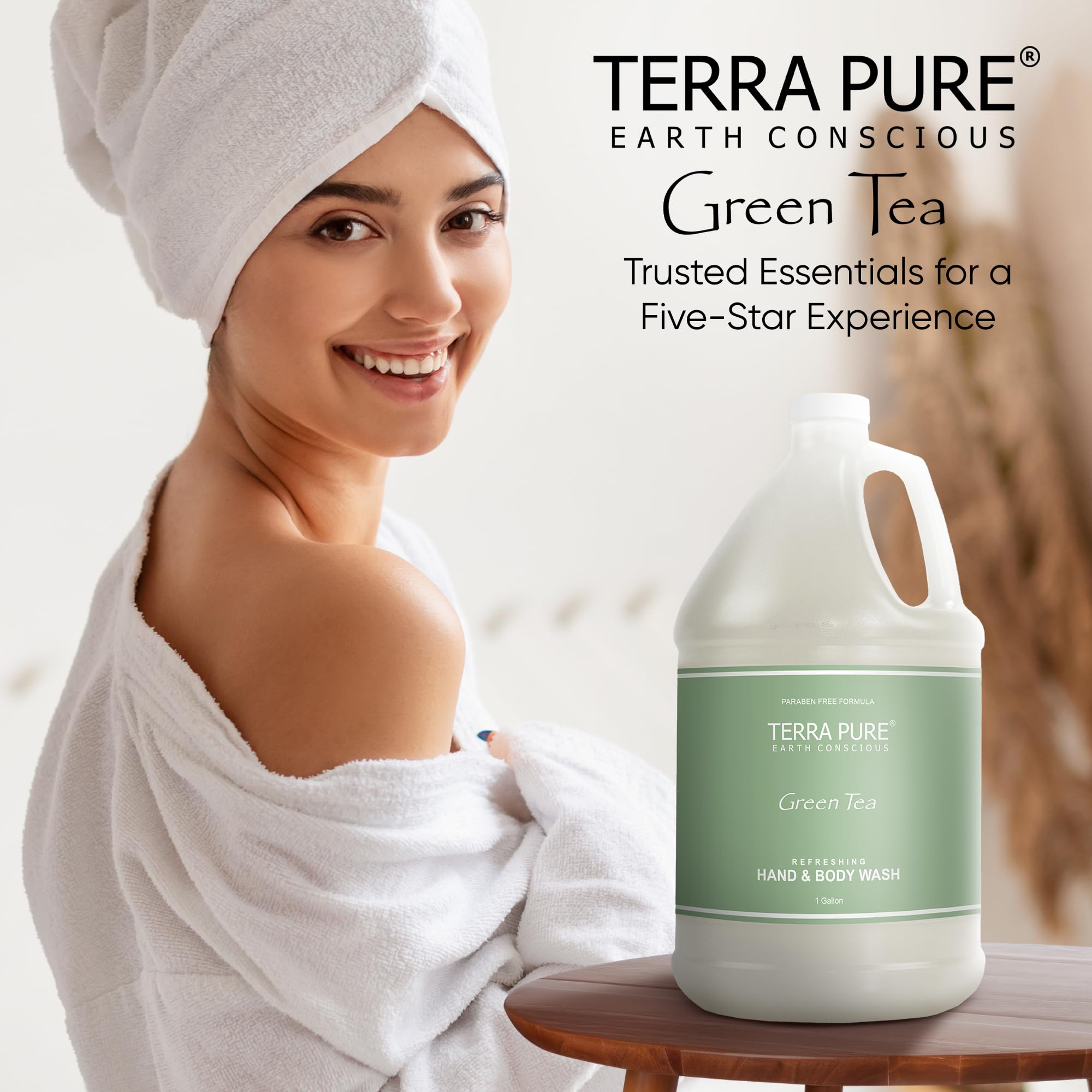 Terra Pure Compatibilidad con dispensadores de pared o mesa para hotelería.