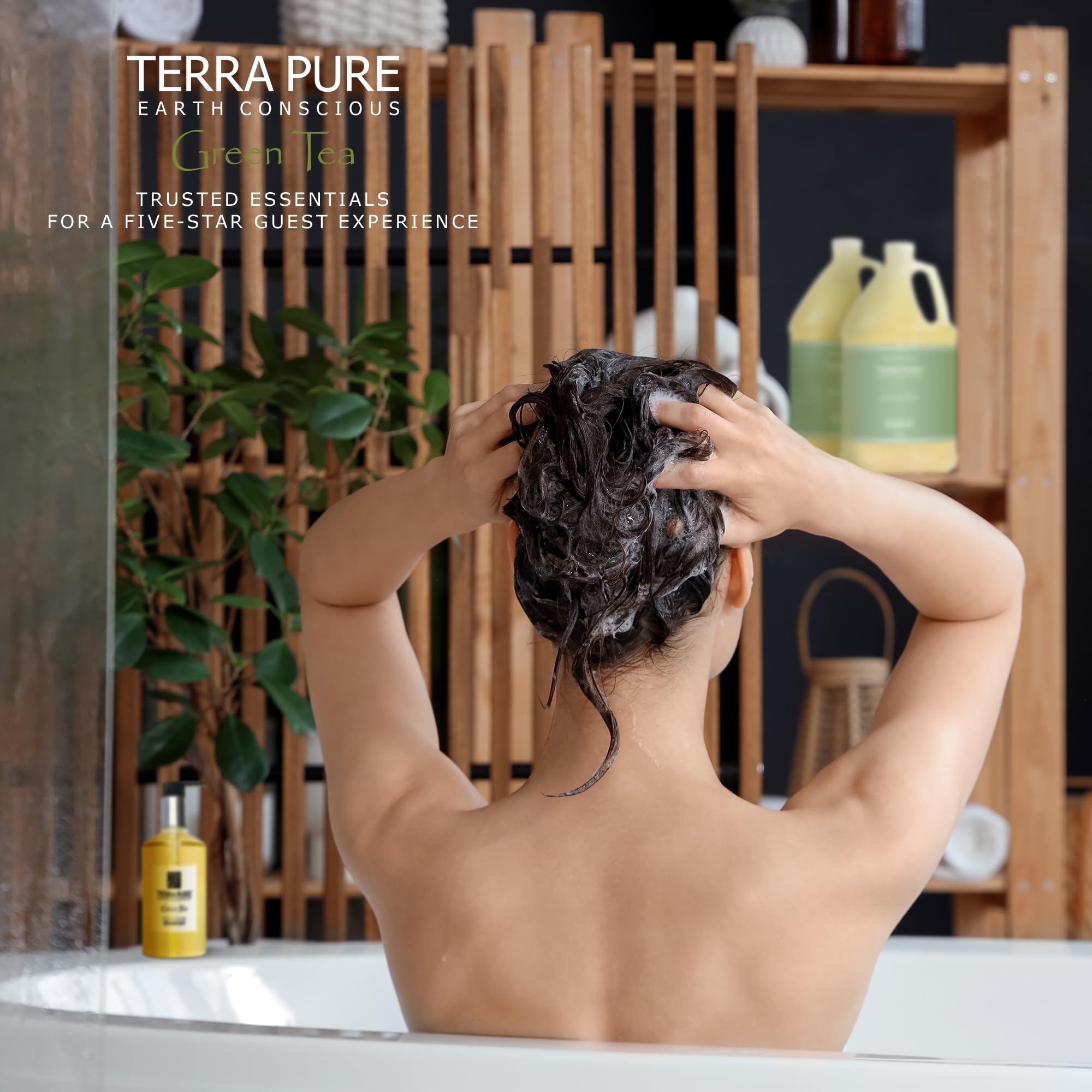 Rellenar dispensadores de habitaciones con Terra Pure Hotel Shampoo