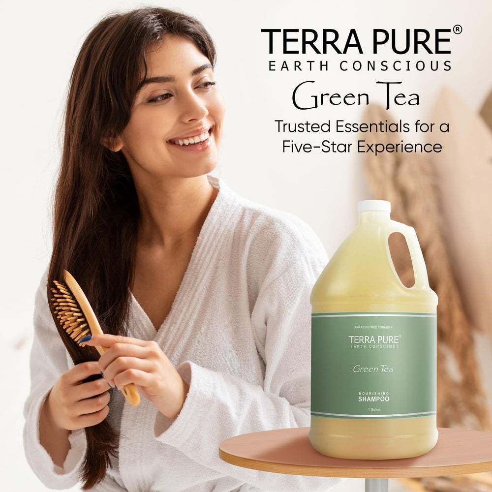 Ritual de limpieza con Terra Pure Hotel Shampoo para huéspedes