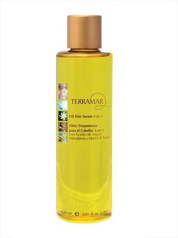 Terramar aplicado en manos: masaje para distribuir en el cabello.