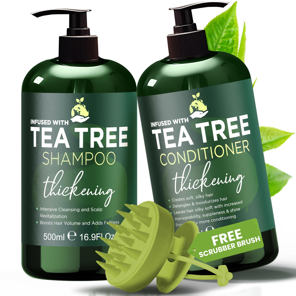 Terramed Champú árbol de té botella vertido suave para cuero cabelludo