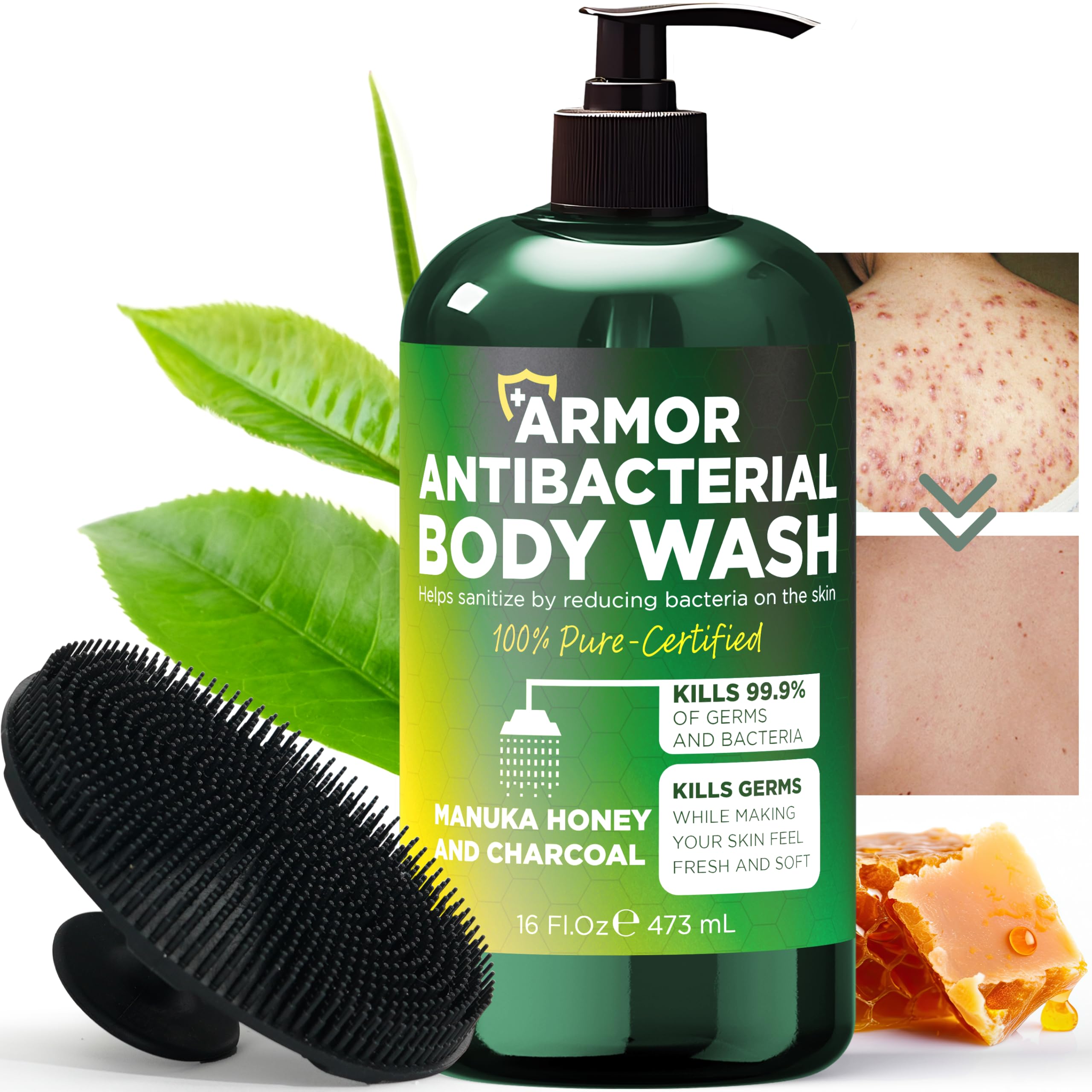 Terramed Just Think Comfort gel antibacteriano en botella para limpieza diaria de la piel.