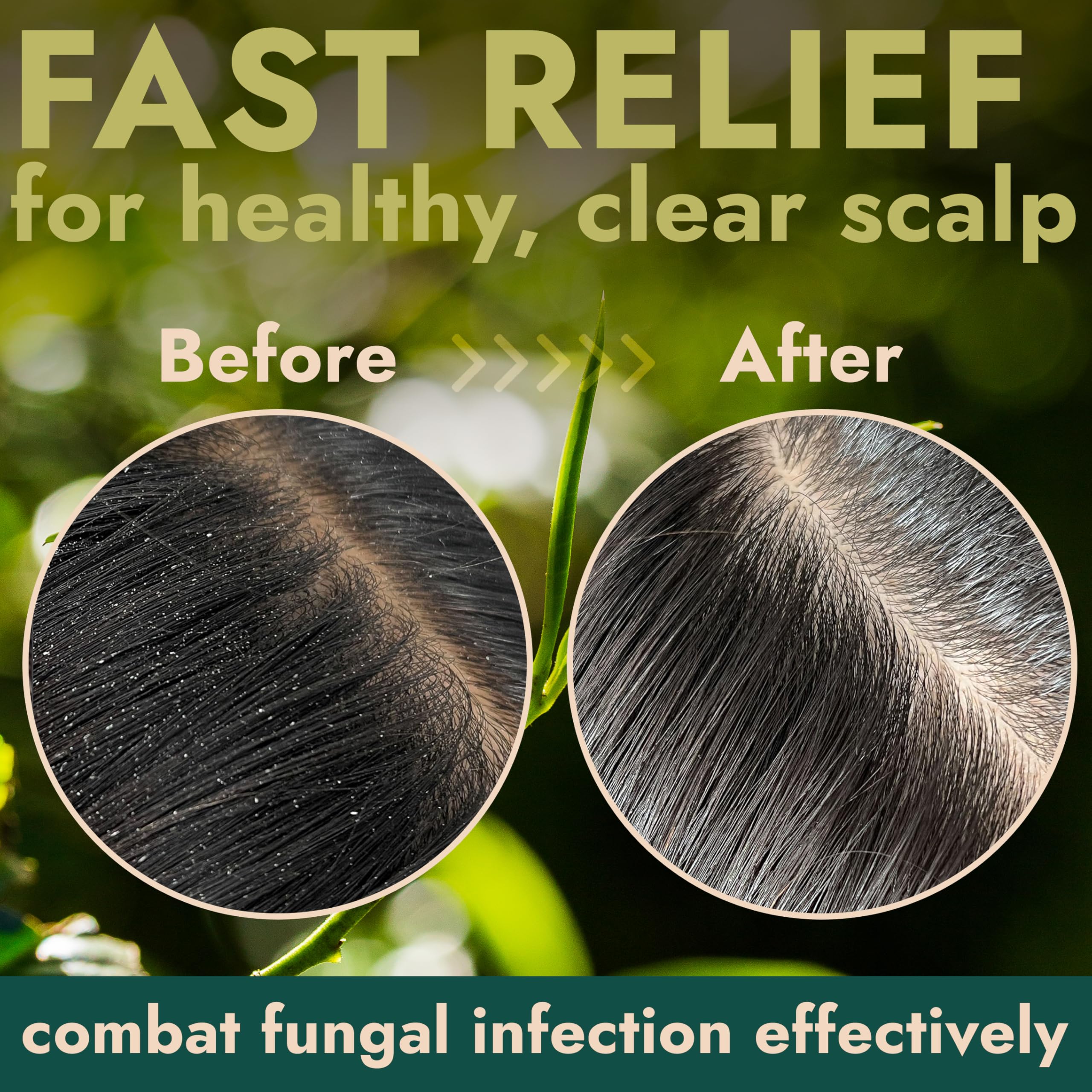 Front label detail of Terramed Just Think Comfort Tea Tree Scalp Scrub