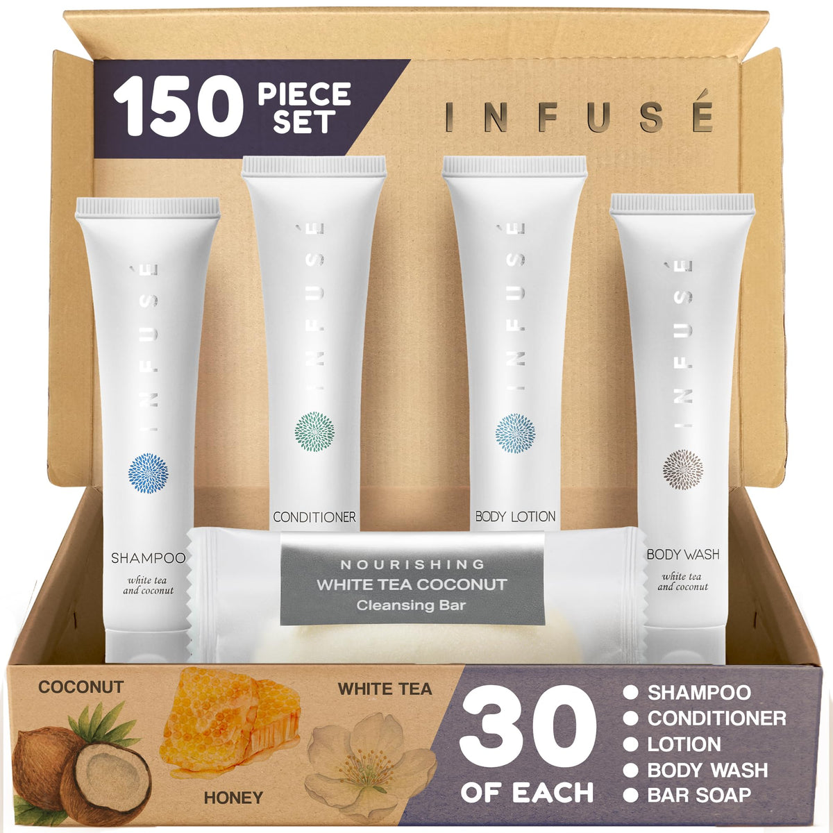 Terra Pure Infuse champú botella, aroma vigorizante para cabello limpio