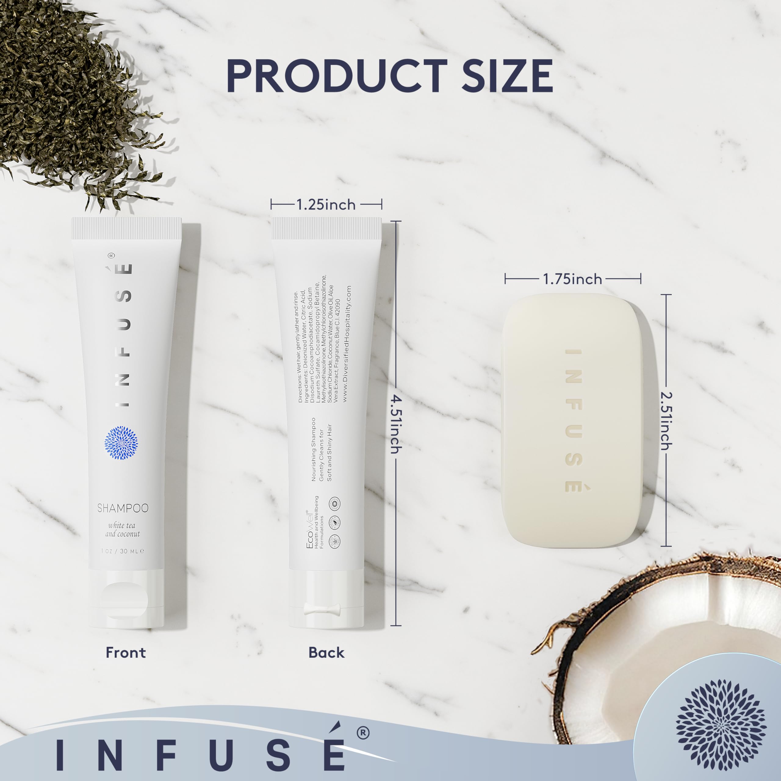 Terra Pure Infuse kit hotel mini, conjunto de amenities para huéspedes