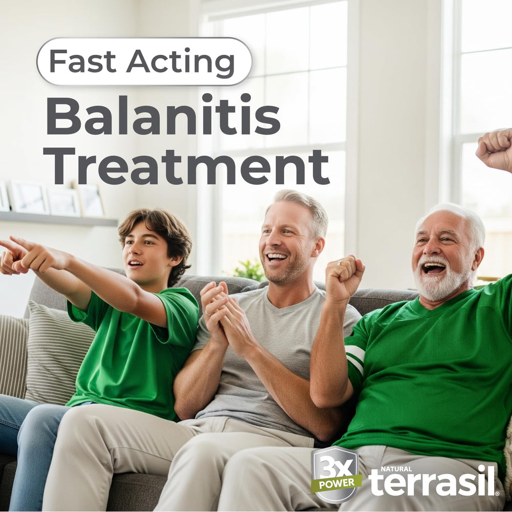 Terrasil Balanitis con calendula visible, cuidado suave de la piel.