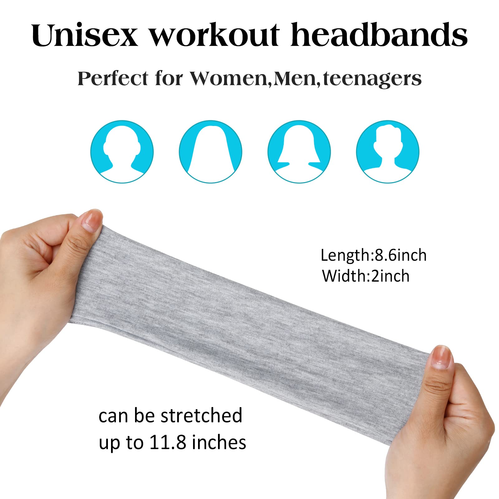 Diadema TERSE antideslizante, transpirable, ideal para sudor durante entrenamientos.