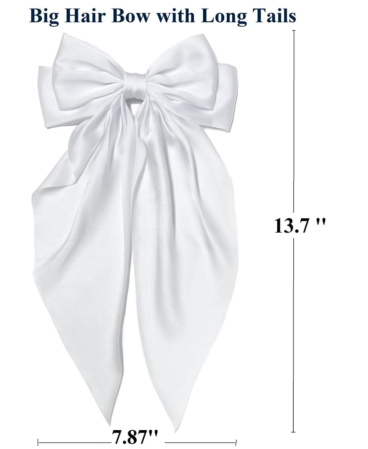 Lazo TERSE grande satinada en azul, perfecto para looks de verano.