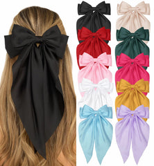 Lazo TERSE grande satinada en negro para un look elegante durante todo el día.