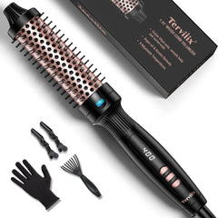 Terviiix cepillo térmico 1,25 pulgadas con cabeza redonda para volumen en raíces y rizos suaves
