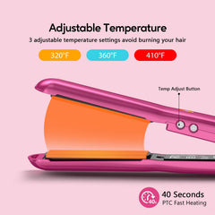 Terviiix plancha mini cable giratorio 360° para maniobrabilidad durante el peinado