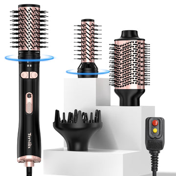 Terviiix kit 4 en 1 con cepillos rotatorios para voluminizar y dar forma