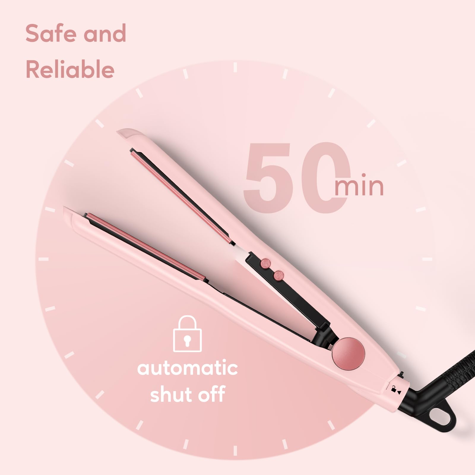 Terviiix plancha mini cable giratorio de 360° para peinados