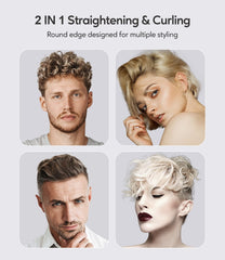 Plancha Terviiix con bordes redondeados para estilos rápidos y fáciles