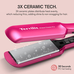 Terviiix rango de temperatura 300–450°F para distintos tipos de cabello.