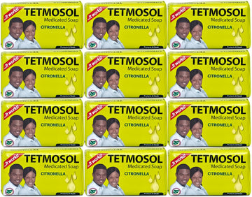 Tetmosol Jabón 85 g en paquete de 12, ideal para limpieza diaria en casa