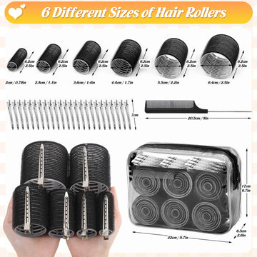 Tetutor clips para rodillos de acero inoxidable, fijan el peinado con seguridad.