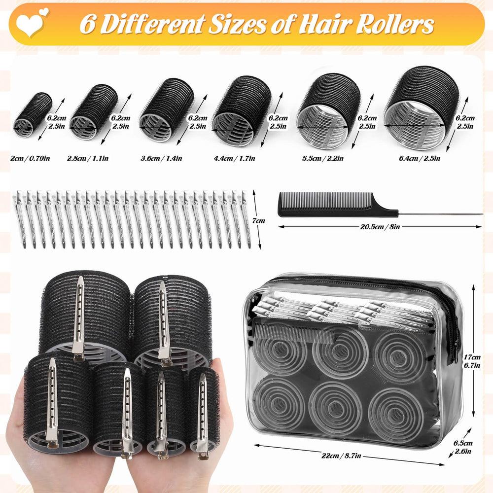 Tetutor clips para rodillos de acero inoxidable, fijan el peinado con seguridad.