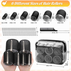 Tetutor clips para rodillos de acero inoxidable, fijan el peinado con seguridad.