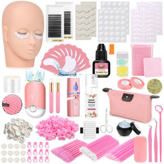 Tetutor kit de pestañas para principiantes con contenido en bandeja, ideal para practicar.