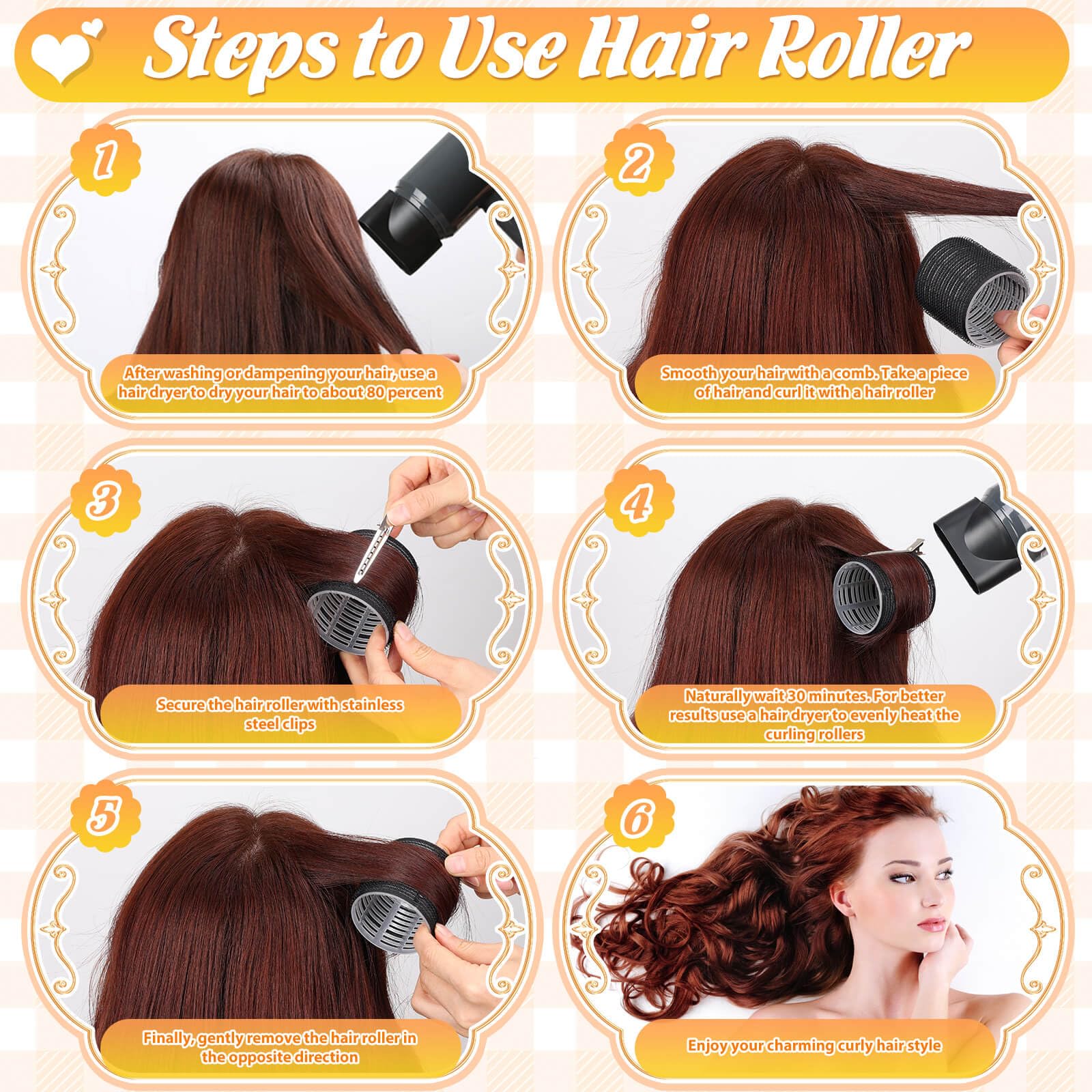 Tetutor rodillos para pelo tamaño S, ondas suaves y rápidas.