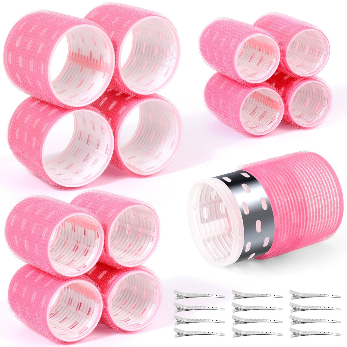 Tetutor rodillos termicos jumbo de 63mm para volumen y rizos duraderos.