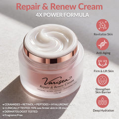 Varisea Reparación y Renovación Crema textura cremosa sin fragancia, apta para piel sensible