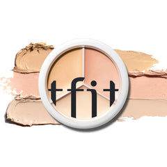 TFIT Corrector 3 en 1: empaque compacto para retoques rápidos.