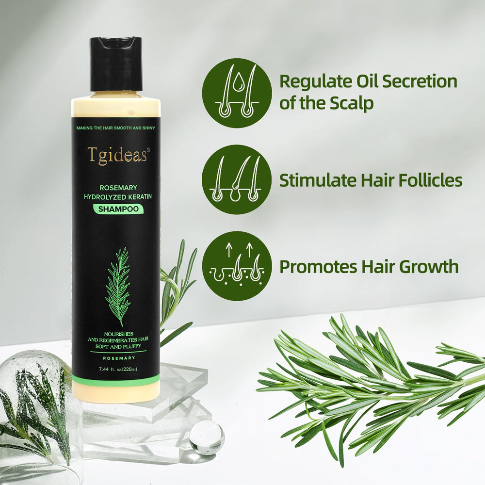 Tgideas Champú Romero, cabello más fortalecido y brillante.