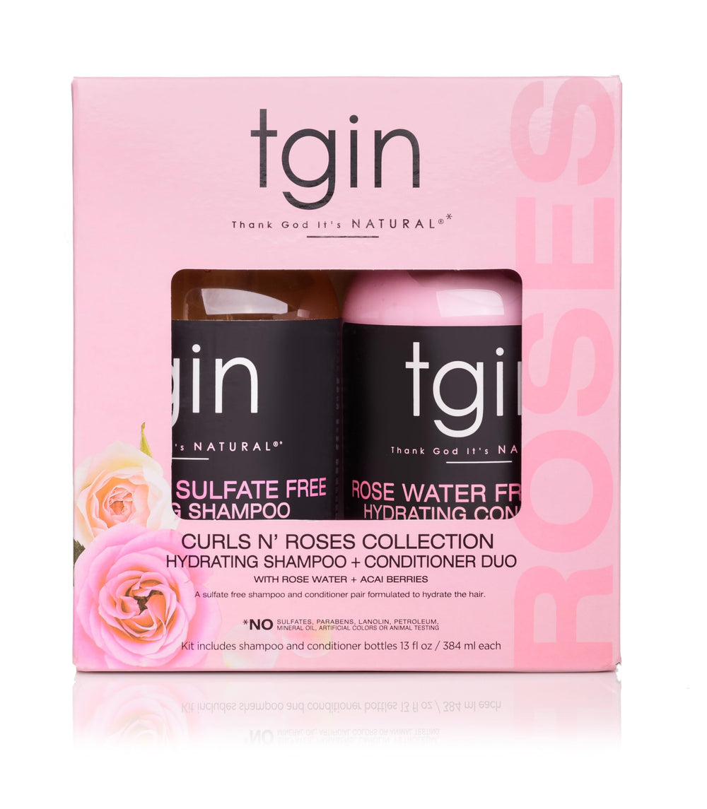 Fórmula sin sulfatos de TGIN para cuidado suave del cabello rizado.