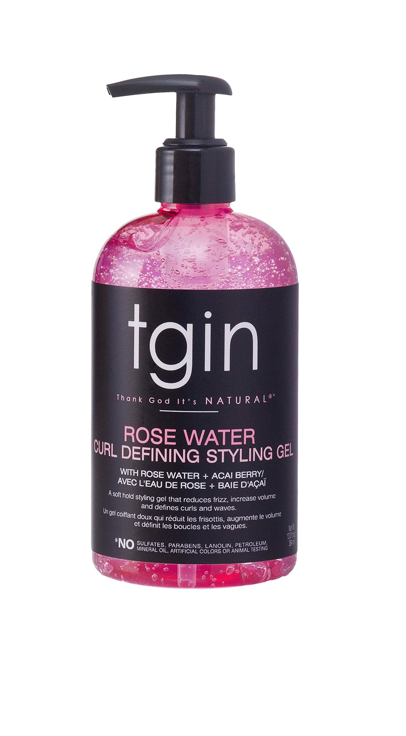 tgin gel definicion rizos agua de rosa: definicion suave e hidratación duradera.