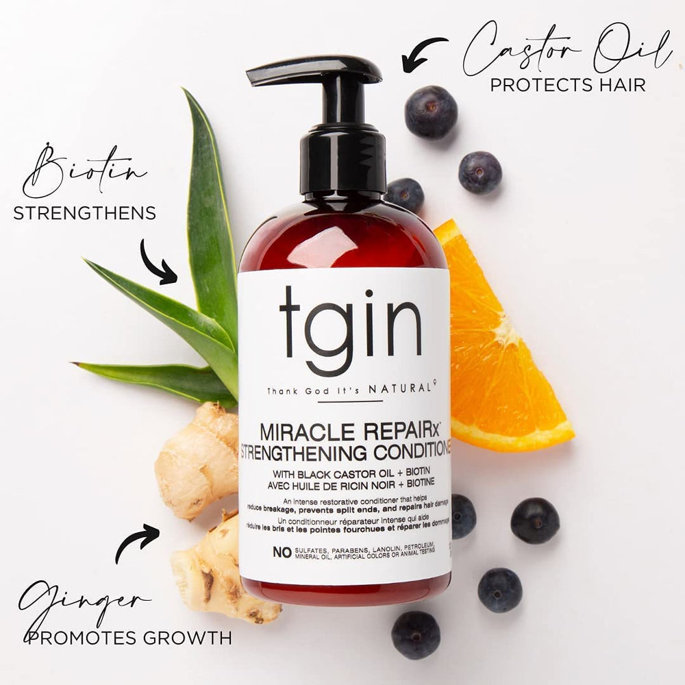 cabello teñido con tgin Miracle RepaiRx, acabado suave y protegido
