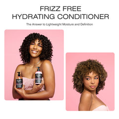Brillo natural y definición con tgin Rose Water para cabello hidratado.