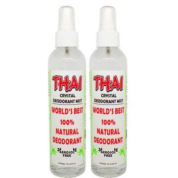 Thai Deodorant Stone Crystal Mist botella: frescura diaria para uso diario.