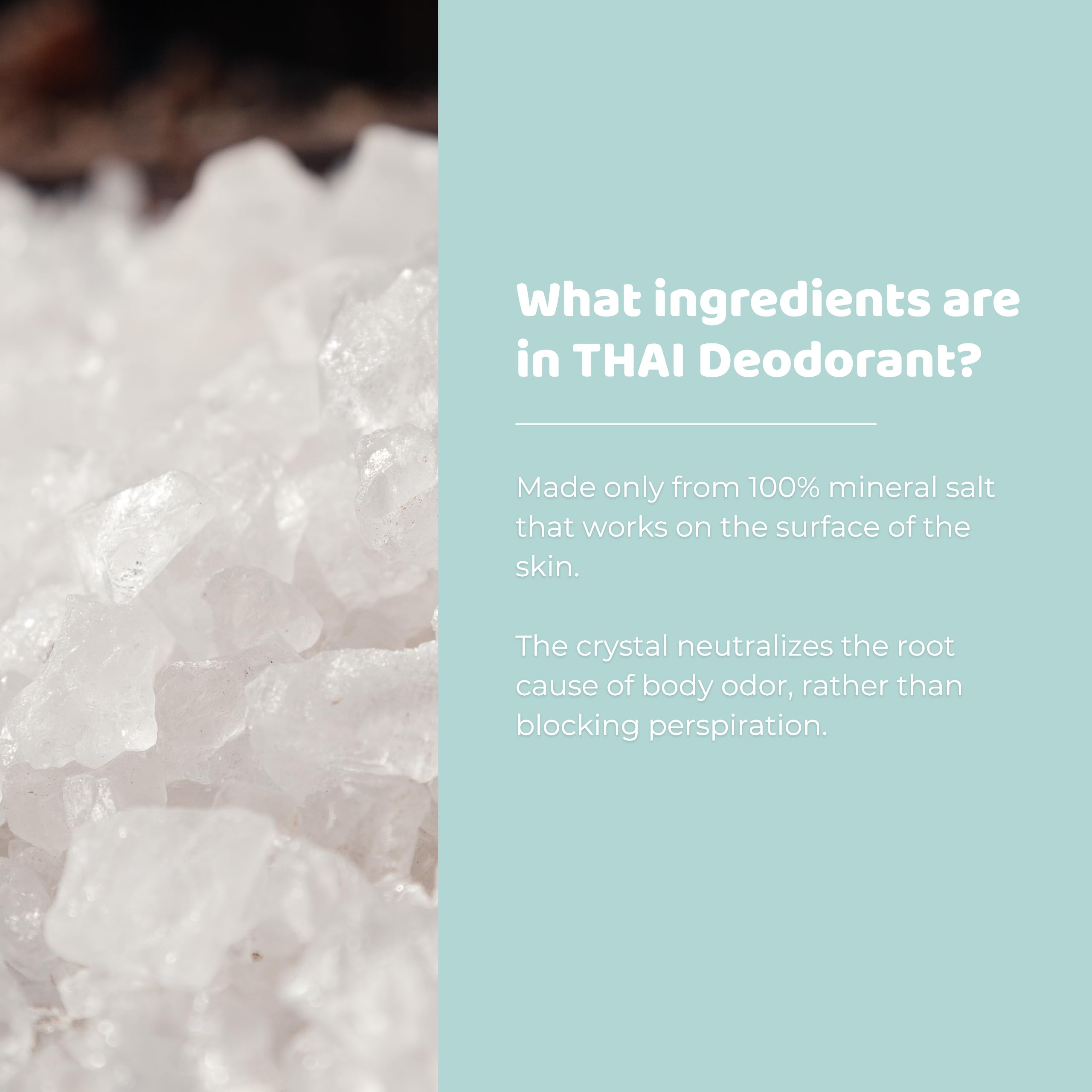 Thai Deodorant Stone ritual diario para sensación fresca y limpia