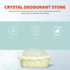 Thai Deodorant Stone textura mineral suave para una aplicación cómoda