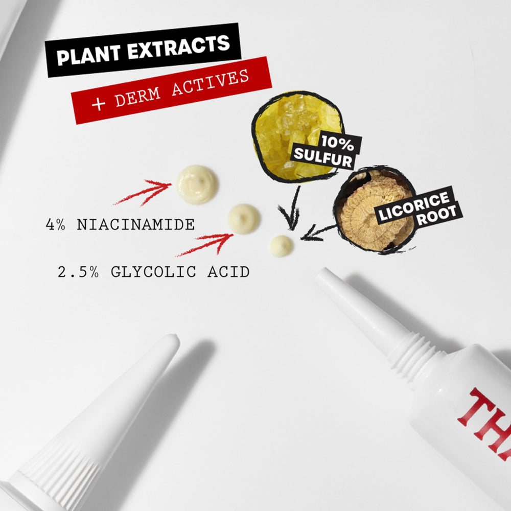 THAYERS diez por ciento de azufre para tratar imperfecciones.