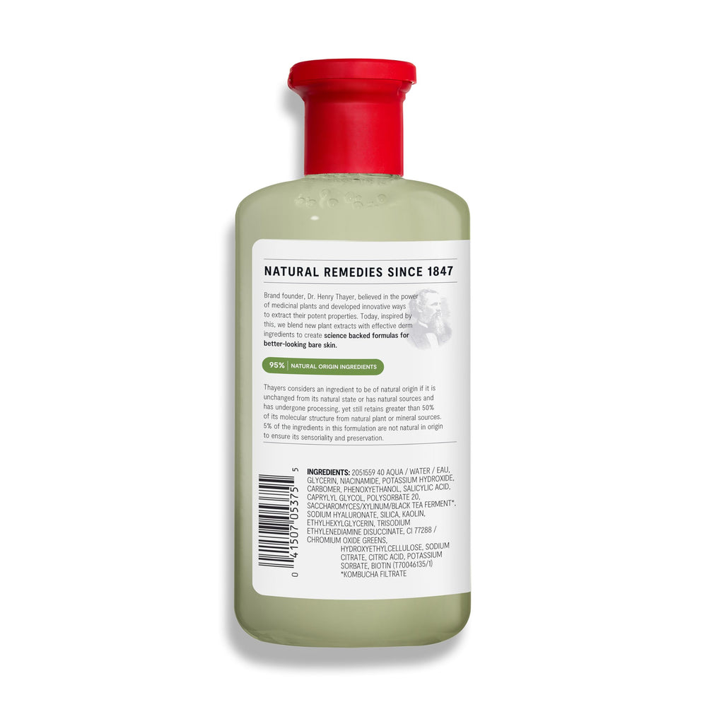 Envase reciclado al 100% de Thayers, opción sostenible.