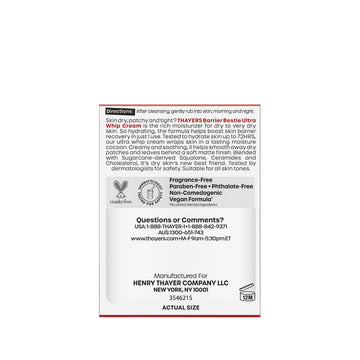 THAYERS piel seca se siente cómoda tras uso