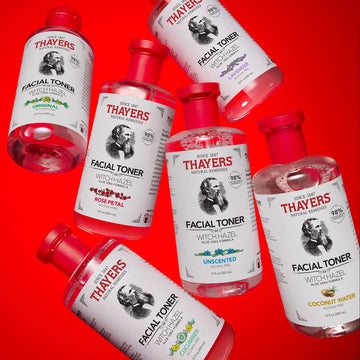 THAYERS Hydrated skin after toning with balanced texture.