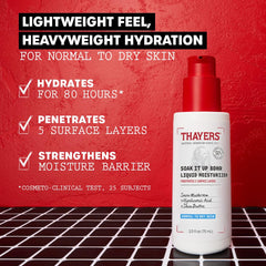 THAYERS hidratante con ácido hialurónico y hongo de nieve para hidratación profunda.