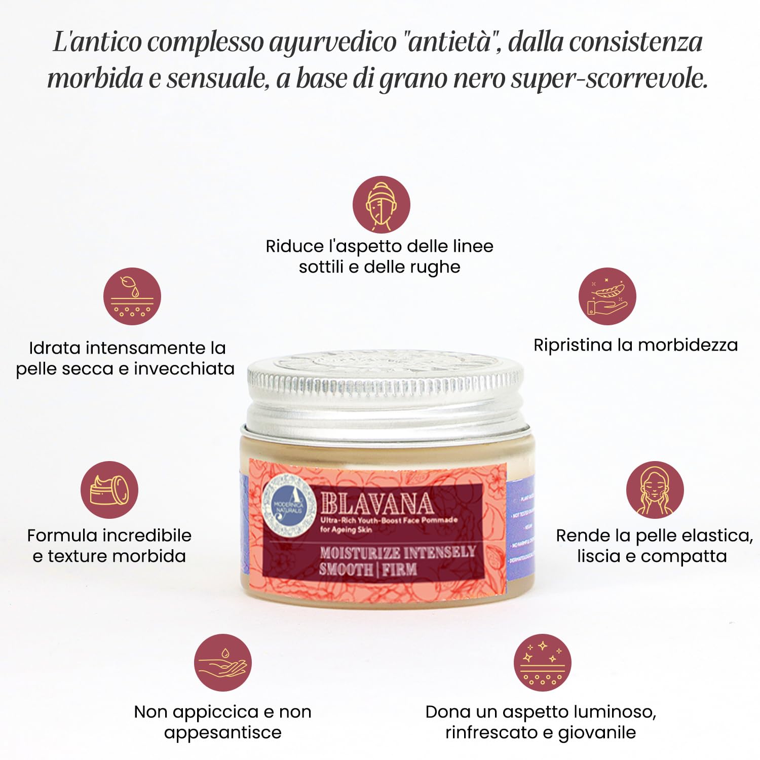 Blavana — ingrédients gramme noir pour tonifier et revitaliser la peau
