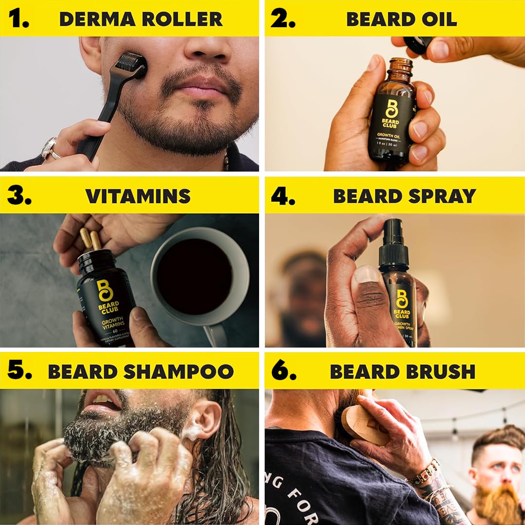 The Beard Club aceite crecimiento barba; nutre e hidrata para un aspecto saludable.