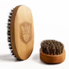 Brocha de barba The Beard Club con cerdas de jabalí para peinar y suavizar