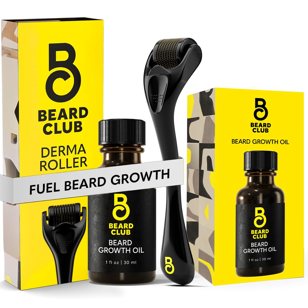 Derma Roller The Beard Club con agujas titanio 0,25 mm para la barba
